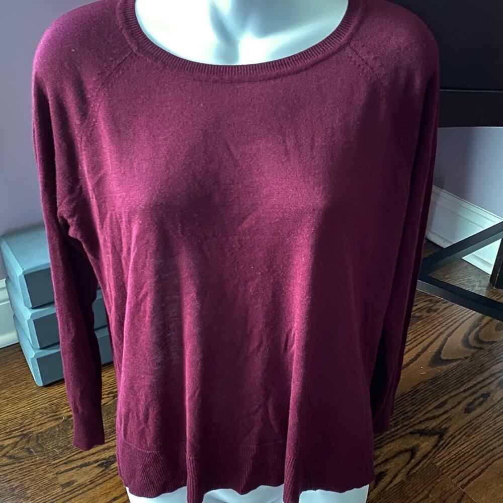 Zara Knitwear LS Light Crop Mulberry Sweater EUC, S